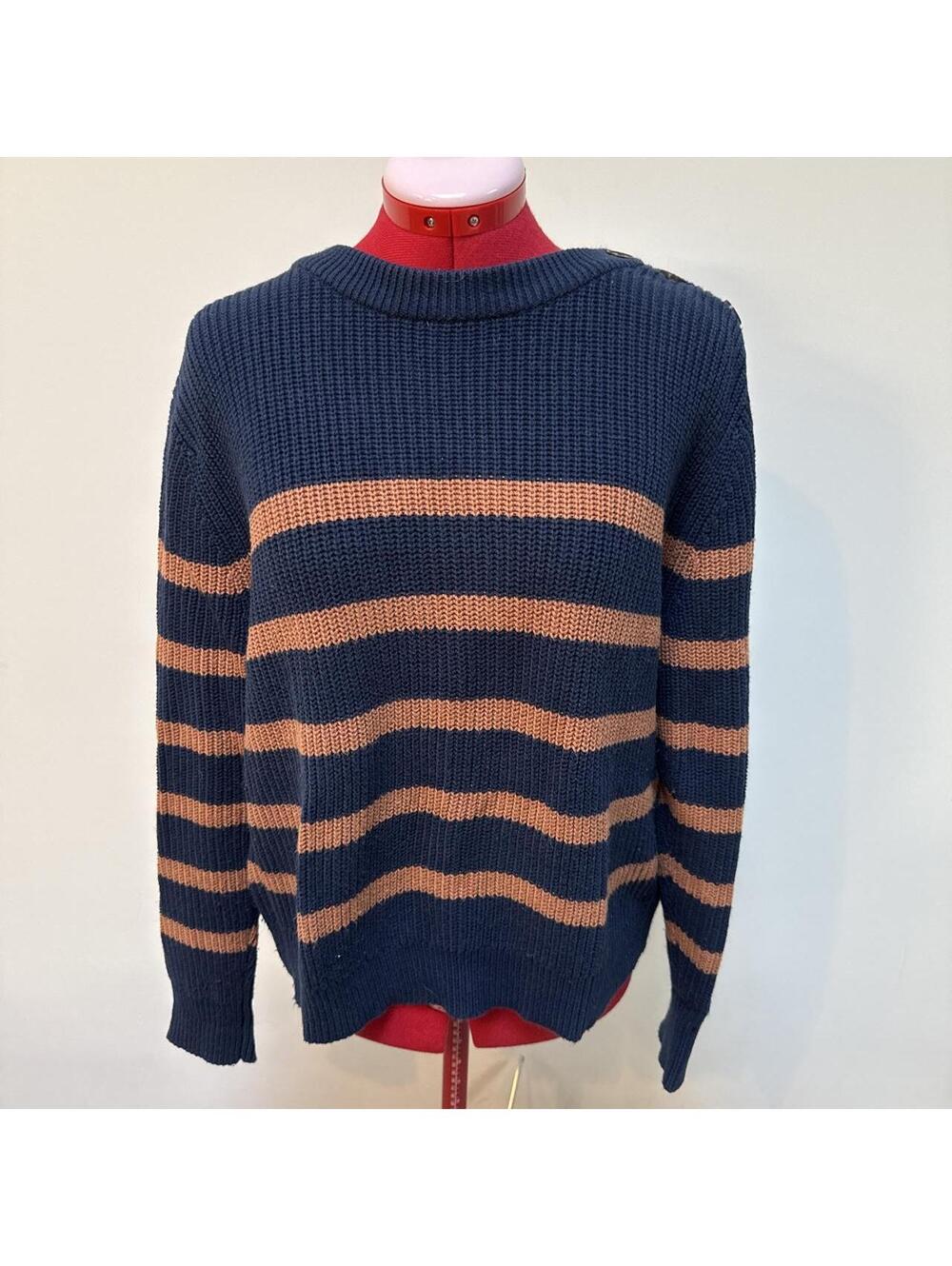 Heidi Merrick Women's Navy and Blue Sweater